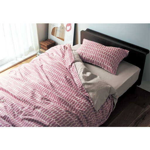 ベルメゾンのさらっとした風合いの綿100％掛け布団カバー 「ピンク系」 ◆ シングル ◆ (布団・寝具)