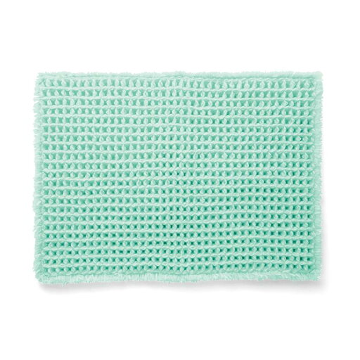 ベルメゾンのワッフル織りバスマット 「 グリーン 」 (ランドリー・バス・トイレ用品)