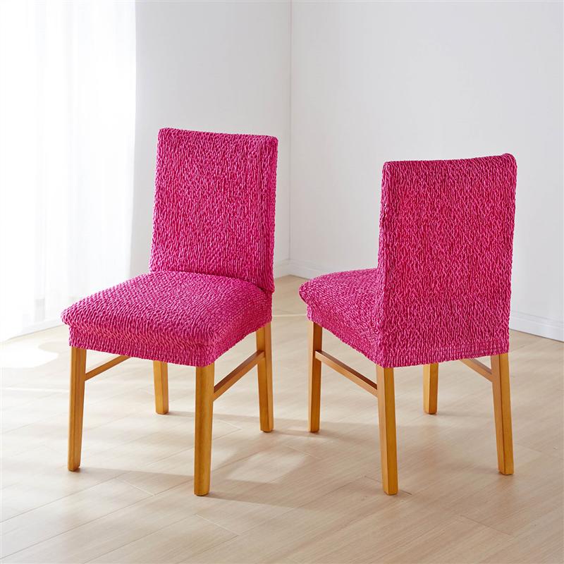 スペイン製フィット椅子カバー・同色2枚セット 「 チェリーピンク 」 ◆ 背付きカバーM ◆ 
