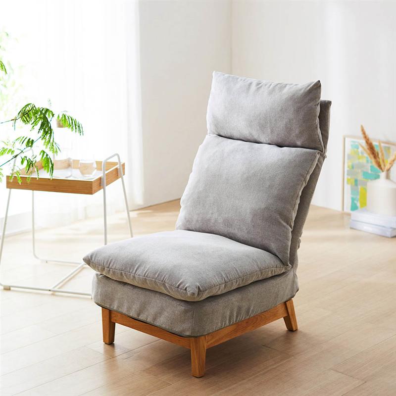 ポケットコイル入り リクライニング パーソナルソファー ◆ 肘無し | グレー ◆ ◇ 家具 インテリア ファ..