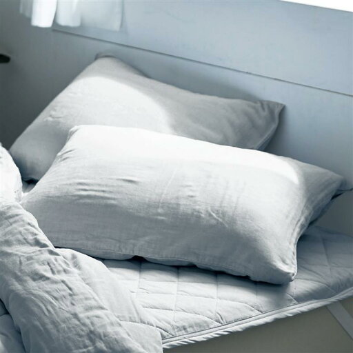 綿素材を使ったくったりやわらかな3重ガーゼの枕カバー2枚セット「 ライトグレー チャコール アイボリー 」◆ 約50×70cm用 ◆ 
