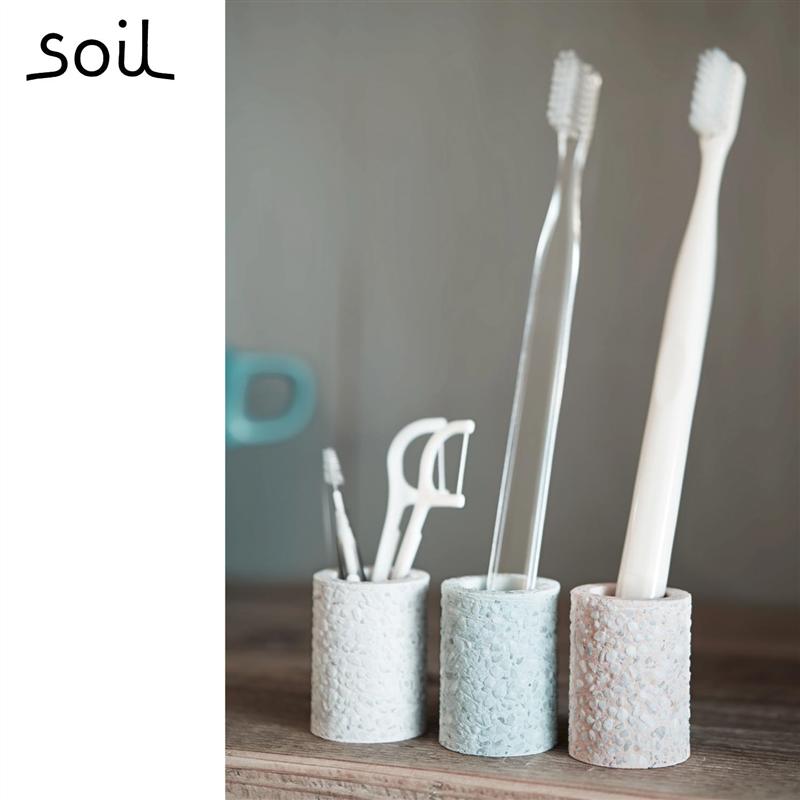 ソイル/soil 珪藻土の歯ブラシスタンド「mini」 ホワイト 「 ホワイト ピンク ブルー グリーン 」
