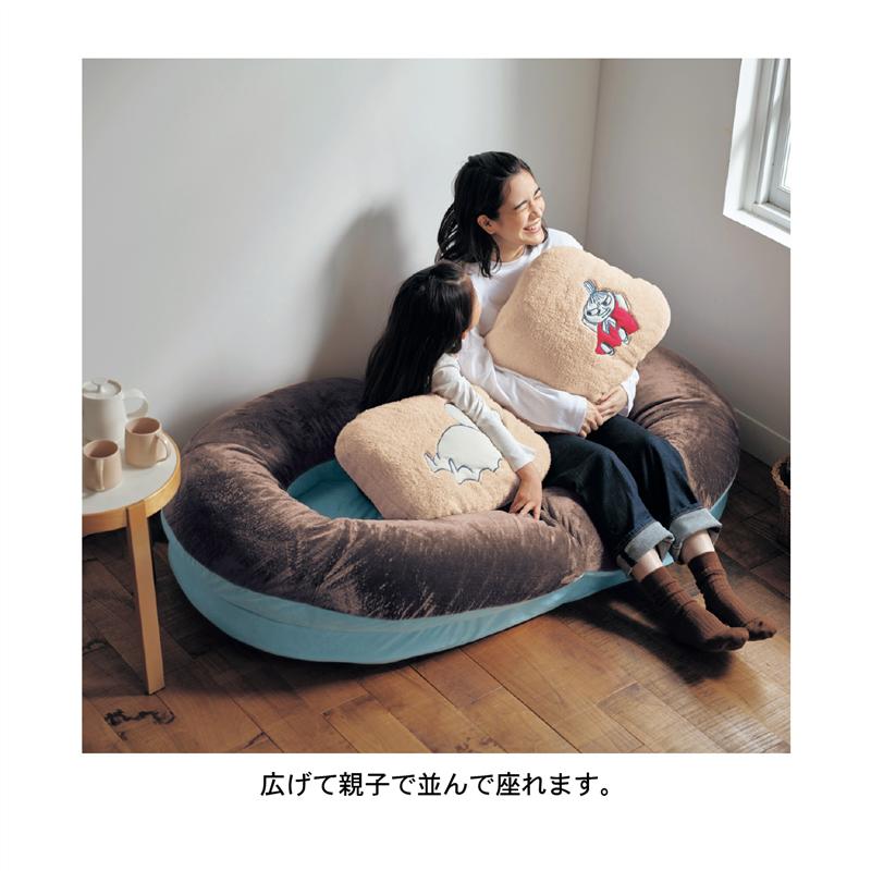 【店内ほぼ全品P10倍!~12/11(木)01:59】 3WAYでくつろげる！クッション付きふかふかビッグ座椅子「ムーミン」