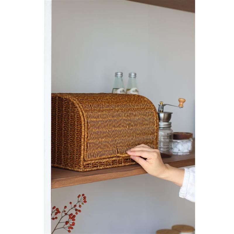 【店内ほぼ全品P10倍!~11/27(木) 01:59】ラタン調ブレッドケース 