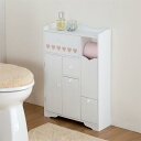 ベルメゾン ハートモチーフの薄型トイレ収納ラック ◇ 収納 収納用品 保管 収容 片づけ 片付け 新生活 トイレ トイレ収納 ラック トイレラック トイレットペーパー 棚 ◇