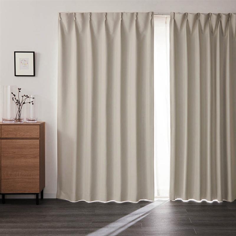 【店内ほぼ全品P10倍!~11/27(木) 01:59】完全遮光生地 遮熱 防音 形状記憶 カーテン | 約100×200×2枚 / 約100×205×2枚 | ファブリック カーテン 厚地カーテン 厚地 かーてん 仕切り 新生活 シンプル おしゃれ 無地