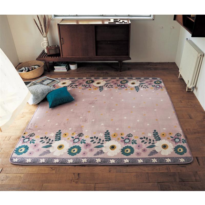 ミニラボ/mini labo マイクロファイバーの低反発ウレタン入りラグ 「 約140×200 」