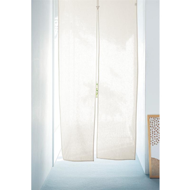 【店内ほぼ全品P10倍!~11/27(木) 01:59】リネン コットン のれん ◆ 約85cm × 180cm ／ ベージュ アイボリー ◆ 