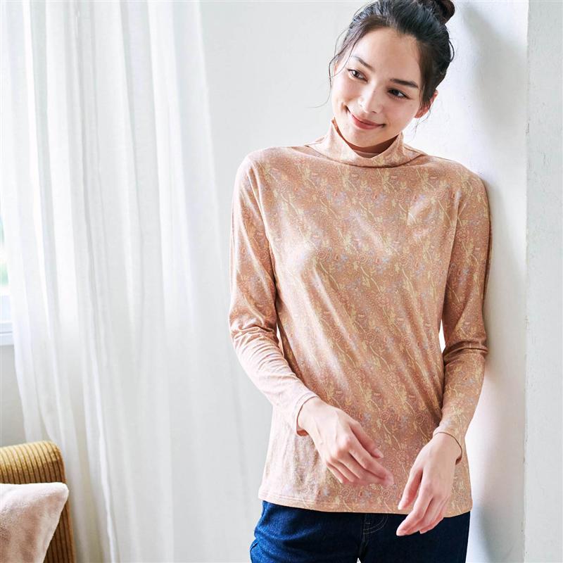 ベルメゾン ホットコット/Hotcott 【WILLIAM MORRIS】綿混あったかインナー・ハイネック長袖レディース 「メドウェイ ノリッチ」 ◆ M L LL ◆ ◇ レディース 女性 インナー インナーウェア 肌着 長袖 インナーシャツ レディースインナー レディース肌着 ◇のサムネイル