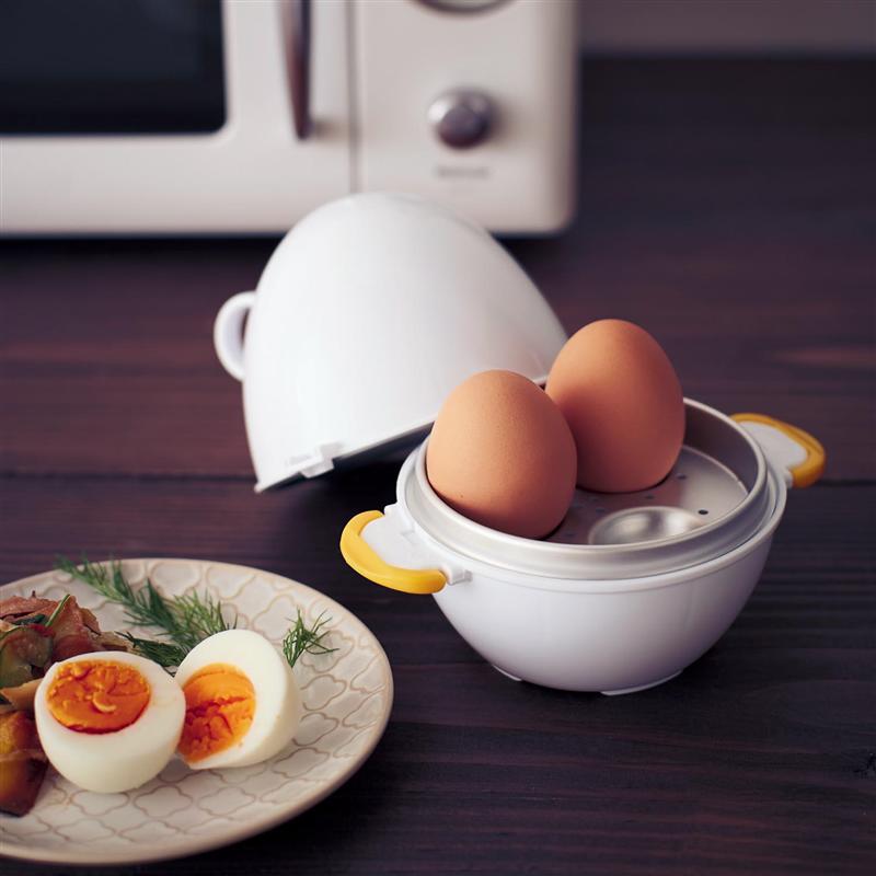 ベルメゾン 電子レンジでらくちん！ゆでたまご ◆2個用◆◇ ゆで卵器 ゆで卵 電子レンジ ◇