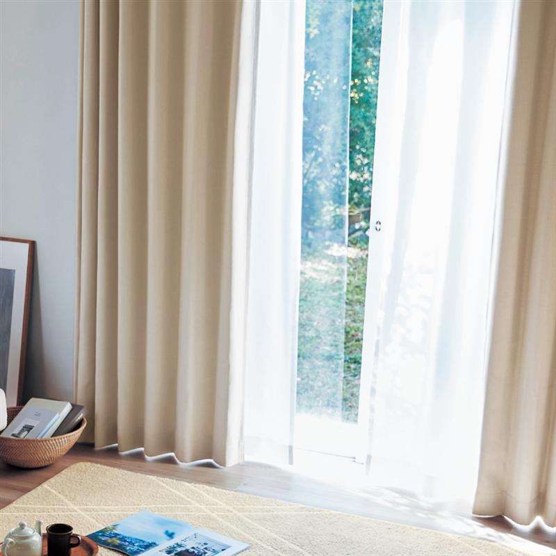 【店内ほぼ全品P10倍!~11/27(木) 01:59】織り感が素敵なカーテン & レースカーテン セット | 100×205×4枚 / 100×210×4枚 ...