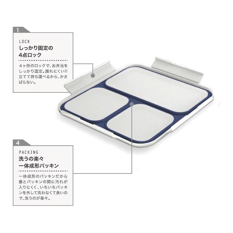 薄型4点ロックお弁当箱”フードマン 