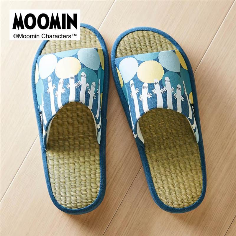 ムーミン 天然い草 ふっくら ウレタン入り スリッパ ◆ M (23～25cm) | L (25～27cm）◆ ◇ ムーミン リトルミイ スナフキン ニョロニョロ ファブリック 室内スリッパ 室内用 生活雑貨 日用品 新生活 ベルメゾンのサムネイル