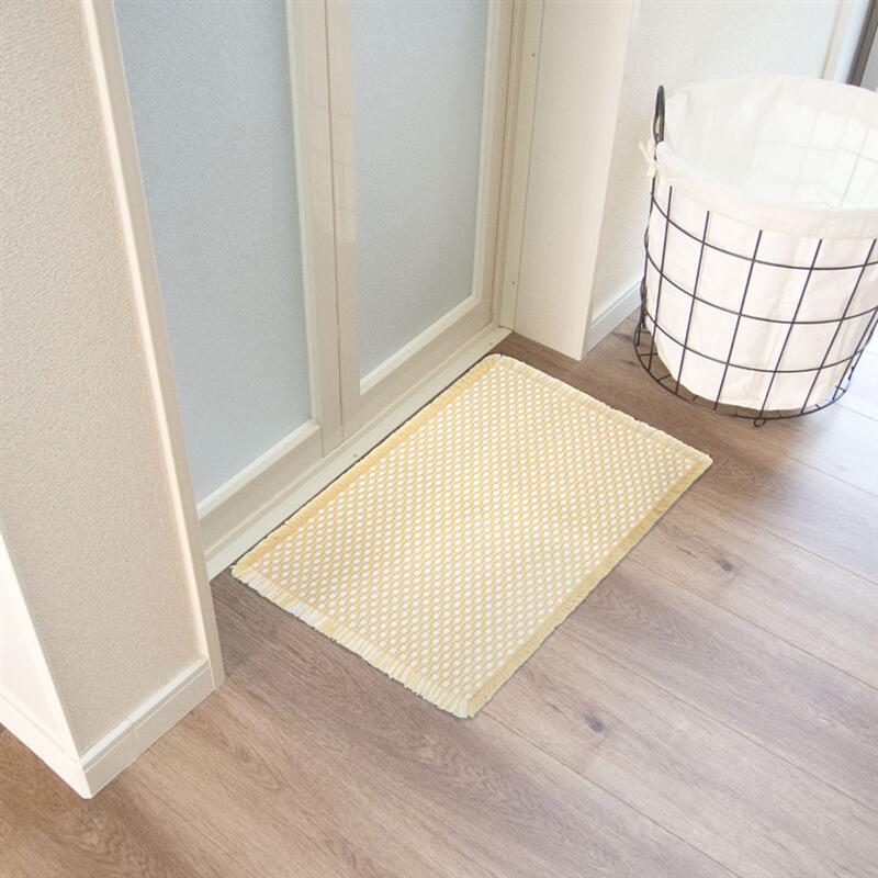 ドラム式洗濯機 & 乾燥機OK ぽこぽこ バスマット | 45×60cm | 吸水 シンプル  可愛い かわいい パステルカラー カラフル ファブリック マット バスマット 浴室マット 足拭きマット 足ふきマット