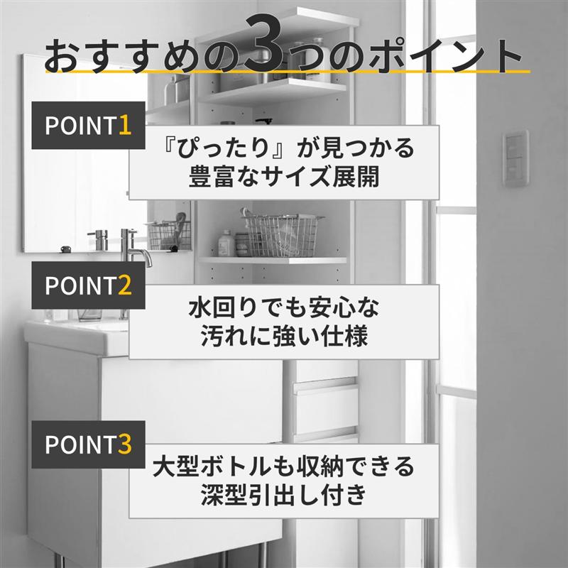 ベルメゾンのサイズが選べる隙間サニタリーラック 「 C／25×45.5E／15×55.5 」 (リビング収納)