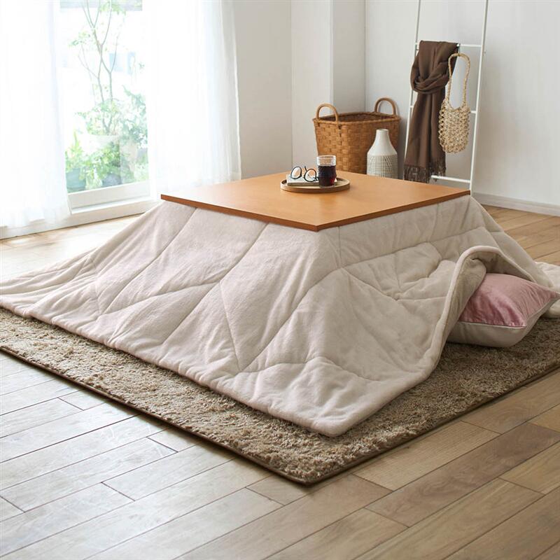 リバーシブルに使えるすっきりこたつ布団 | 長方形 | ファブリック こたつふとん こたつ布団 コタツ布団 こたつ用ふとん こたつ用 布団 こたつ掛けふとん 掛けふとん 掛け布 ベージュ×アイボリー グレー×ベージュ ライラック×アイボリー グレー×ライラック