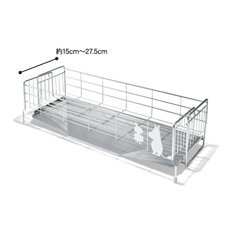 シンクに渡して使える伸縮水切り「ムーミン」 