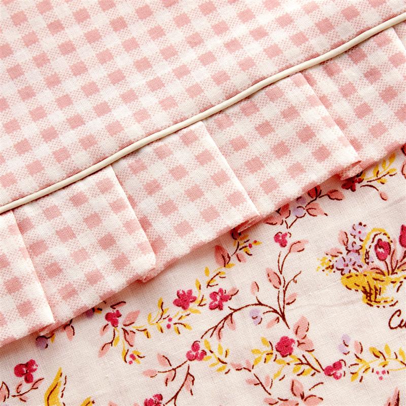 フラワー柄の綿素材を使った掛け布団カバー ピンク 「 ピンク サックス 」