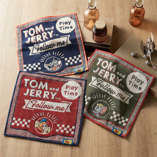 ダイナー タオルハンカチ「トムとジェリー」 ◆ ブルー レッド グリーン ◆ ◇ ハンカチ タオル たおる 日用品 新生活 ◇ ダイナー タオルハンカチ「トムとジェリー」 ◆ ブルー レッド グリーン ◆ ◇ ハンカチ タオル たおる 日用品 新生活 ◇