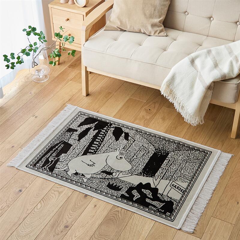ベルメゾンのベルギー製　ミニラグ「ムーミン」 | ファブリック ラグ ラグマット マット カーペット じゅうたん 絨毯 エリアラグ 新生活(ラグ・マット)