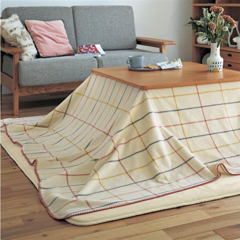 ブランケット 毛布 大判 こたつ掛け布団 フリース素材 こたつ布団 長方形 ひざ掛け ◆ アイボリー グレー ◆ ◇ こたつふとん こたつ布団 コタツ布団 こたつ用ふとん こたつ用 布団 こたつ掛けふとん 掛けふとん 掛け布団