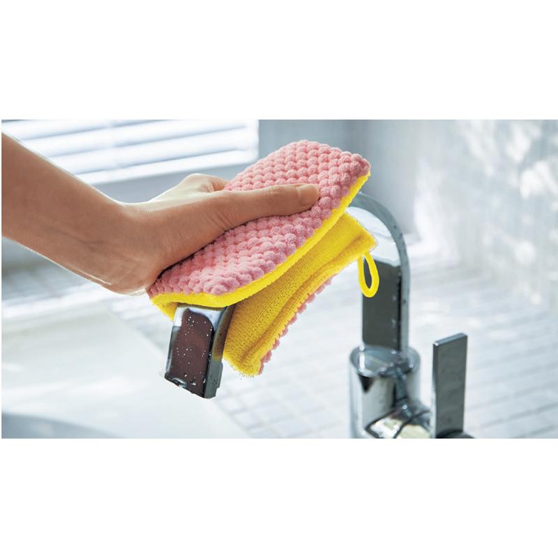 【 5個セット 】バス スポンジ極細繊維目に見えないすき間の汚れもしっかり落とす！ 