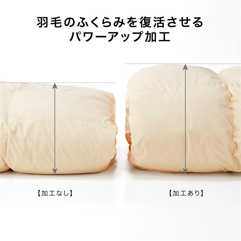 ［日本製］抗菌防臭加工WDD85％使用した羽毛布団 生成り 「 生成り ピンク ブラウン グレー 」◆ シングル ◆