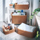 洗える ラタン調 収納バスケット ◆ XL/フタ付:幅38cm 奥行27cm 高さ23.5cm◆◇ 小物入れ 収納 新生活 おしゃれ ラタン調 ナチュラルテイスト 洗えるお洒落 かたづけ 片付け 整理 整理整頓 リビング ベルメゾン