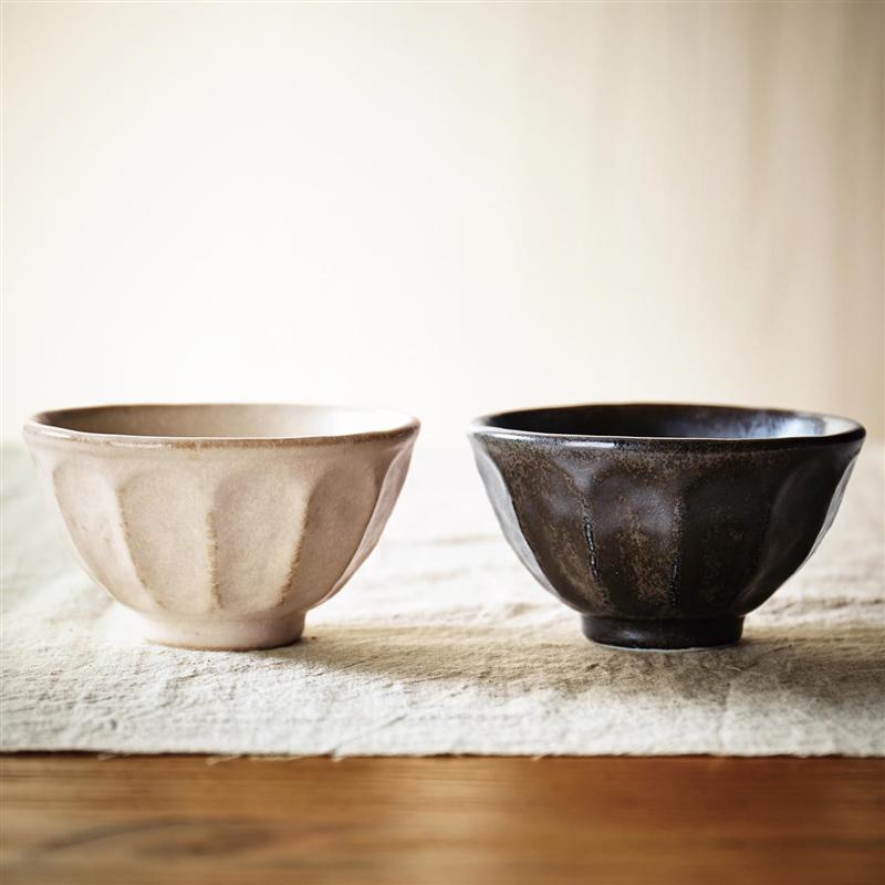 ベルメゾン カネコ小兵製陶所 リンカ お茶碗＜径約11．5cm＞ 黒練 リンカ お茶碗＜径約11．5cm＞ 「 黒練 」◇ キッチン用品 テーブルウェア 食器 皿 器 ホローウェア 新生活 ◇