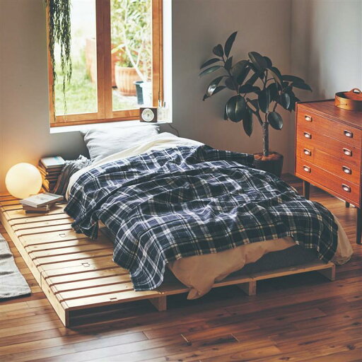 簡単に組み替えられるパレット風ベッド 「 8枚セット 」◆ ナチュラル ◆ 