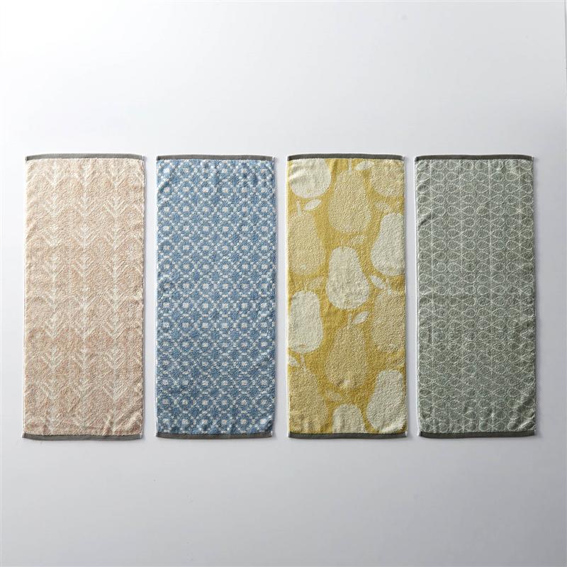 [4枚セット] 北欧調 フェイスタオル | 約34cm × 80cm | マルチ タオル 4枚 セット まとめ買い 北欧デザイン スポーツ シンプル タオル おしゃれ コスパ お風呂 風呂 バス たおる 日用品 新生活 かわいい キッズ