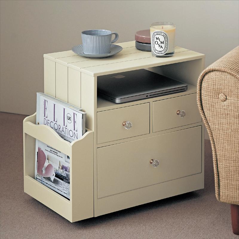 ベルメゾン サイドテーブルワゴン ◆ ブラウン アイボリー ◆ ◇ 家具 ファニチャー ワゴン 収納ワゴン キャスターつき カート 新生活 ◇