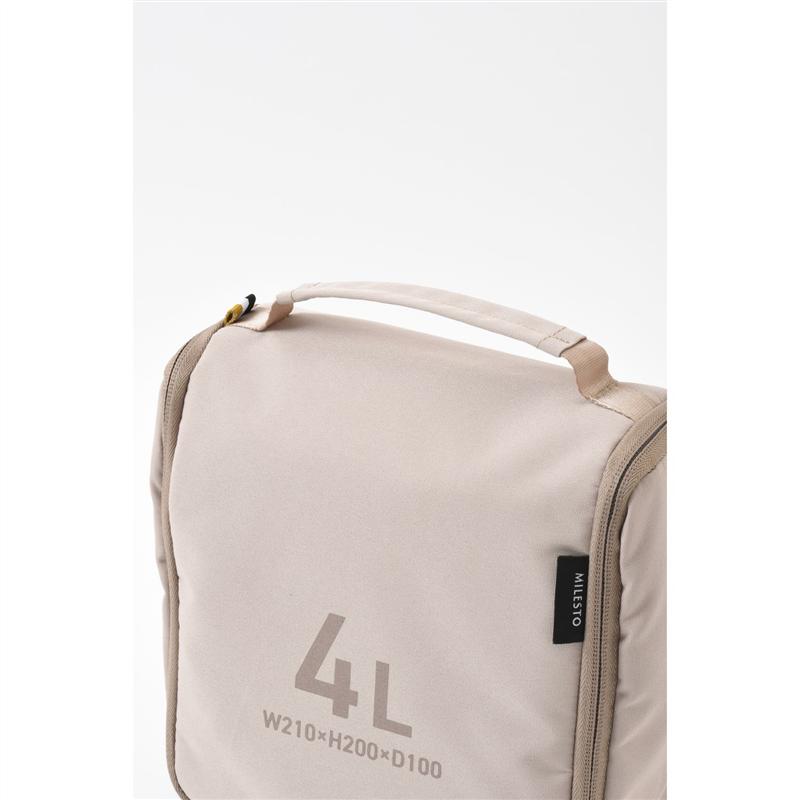 【トラベルポーチ】ミレスト 吊るして使えるオーガナイザー ＜4L＞約210g ◆ 幅約21cm × 奥行き約10cm × 高さ20cm◆