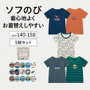 【ポイント10倍! 5/12 09:59迄】★人気商品★ 5柄セット ジュニア ソフのび 半袖 インナー プリント◆ 140 150 ◆ ◇ 春 夏 秋 冬 テ...