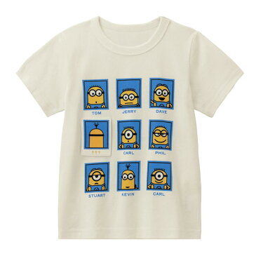 【ベルメゾン】 ミニオン minion 半袖 デコ Tシャツ 「ホワイト」 ◆ 100 110 120 130 140 150 ◆◇ 子供服 子供 服 通園 通学 登校 小学校 保育園 幼稚園 男の子 女の子 子供用 Tシャツ