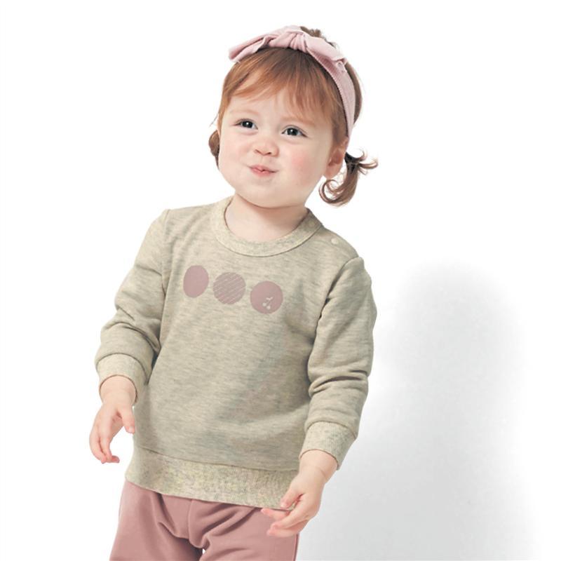 【ベルメゾン】プチプラ!裏毛スウェットシャツ「オートミール(チェリー)」◆809095◆◇ベビー服ベビー服男の子女の子ベビー用品トップス◇