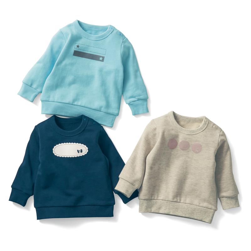 【ベルメゾン】プチプラ!裏毛スウェットシャツ「オートミール(チェリー)」◆809095◆◇ベビー服ベビー服男の子女の子ベビー用品トップス◇