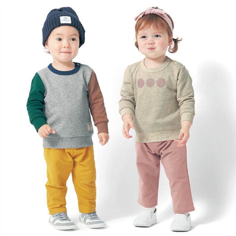 【ベルメゾン】プチプラ!裏毛スウェットシャツ「オートミール(チェリー)」◆809095◆◇ベビー服ベビー服男の子女の子ベビー用品トップス◇