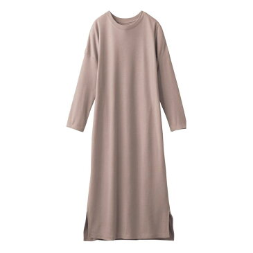 【ベルメゾン】 マタニティ カットソー九分袖T ワンピース 「ピンクグレージュ」 ◆ M〜L ◇ マタニティ服 妊婦 ママ 妊娠 チュニック かわいい おしゃれ