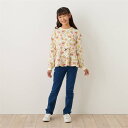 【ベルメゾン】 子供服 ジータ GITA 裾リボン 裏起毛 デニム パンツ ◆ 140-160 ◆ ◇ 子ども 子供 キッズ KIDS 子ども服 キッズ服 服 ボトム ボトムス パンツ ロングパンツ 長ズボン ◇ 23C