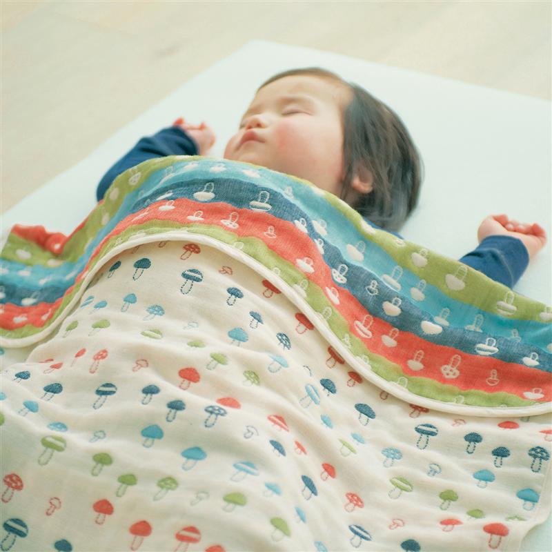 三河木綿 ふわふわ 6重 両面使い ガーゼケット ◆ ハーフケット /約100×140cm◆ ◇ ベビー ベビー用 寝具 ベビー寝具 ベビー用寝具 ブランケット タオルケット おしゃれ 可愛い かわいい ペット ベルメゾン