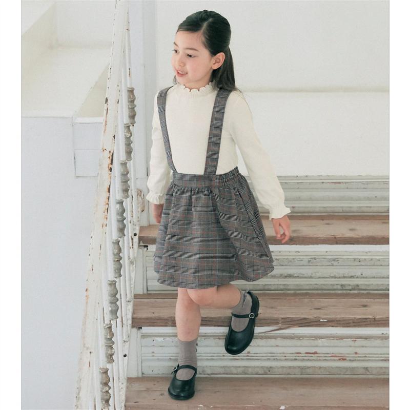 楽天ベルメゾン ママ【ベルメゾン】 子供服 ジータ ストレッチ サスペンダー付き スカート ◆ 140-160 ◆◇ 子ども 子供 キッズ キッズ服 服 ボトム スカート 女の子 ガールズ 小学校 小学生 通学 通園 保育園 幼稚園 入園 入学 制服 発表会 22SS