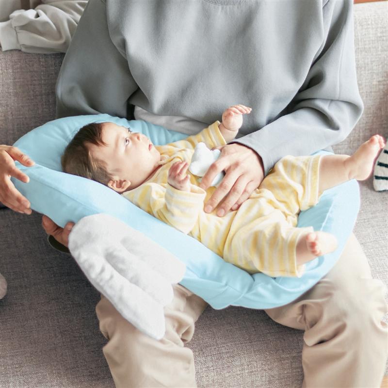 【40％OFF★11/15 0:00-11/27 9:59】背中スイッチ対策！ 映える てのひらふとん（天使）◆ 約43cm×70cm×厚み6cm（羽部分含まず） ◆◇ 抱っこ布団 寝かしつけ ベビー ベビー用 寝具 ベビー寝具 ベビー用寝具 ファブリック ふとん ベビーふとん 布団 ベルメゾン 3