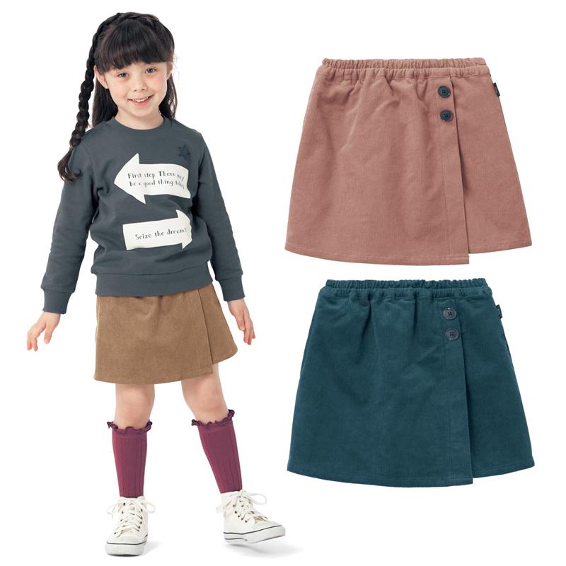 楽天ベルメゾン ママ【ベルメゾン】 子供服 ジータ GITA ストレッチコーデュロイ ラップ キュロット 3色展開 ◆ 140 150 ◆ ◇ 子ども 子供 キッズ キッズ服 服 ボトム パンツ ショートパンツ ショート 女の子