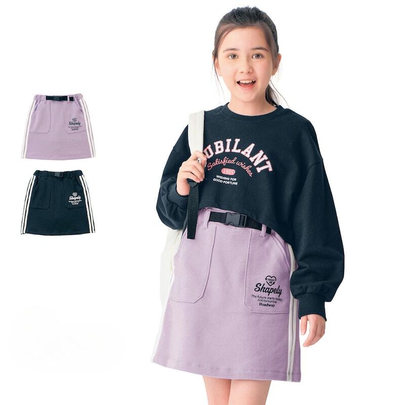 【ポイント3倍! 11/27 09:59迄】アクティブ サイドライン インナーパンツ付き スカパン ◆ 140 150 160 ..