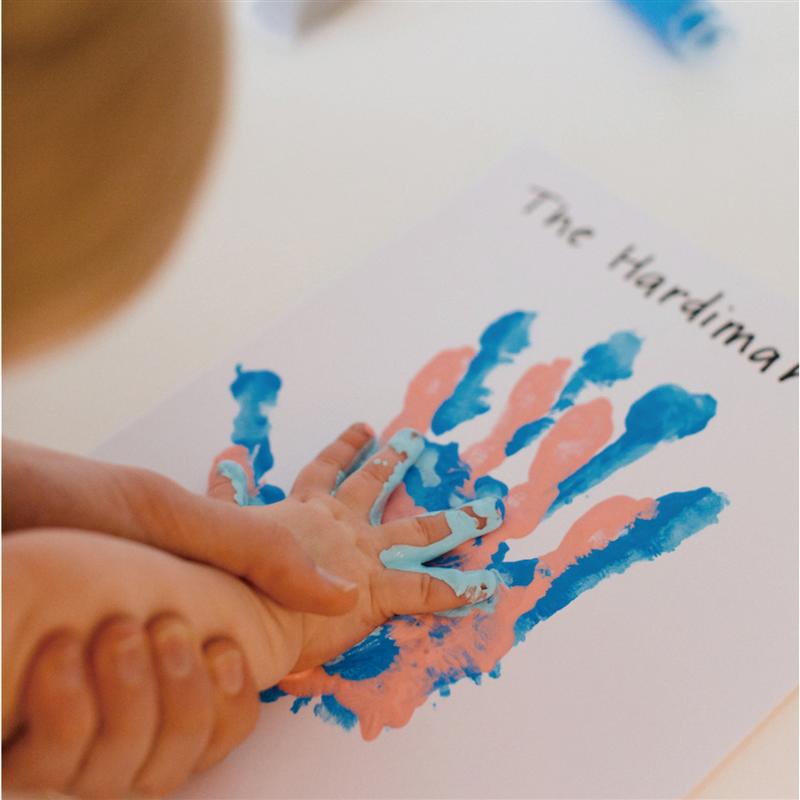 【ベルメゾン】 ファミリーハンドプリント フレーム ◇ ベビー ベビー用 ベビー用品 フォトスタンド 写真たて フォトフレーム 写真フレーム メモリアル 赤ちゃん 手形アートフレーム 手形 記念 ◇のサムネイル