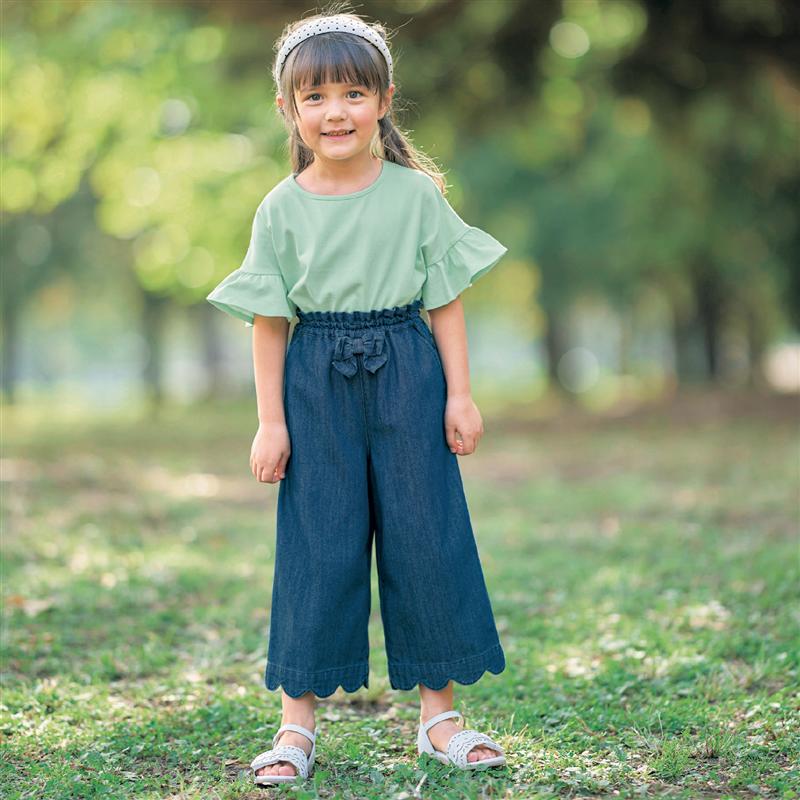 【ベルメゾン】 袖フリル 半袖 Tシャツ ◆ 80-130 ◆ ◇ 子ども 子供 キッズ KIDS 子ども服 キッズ服 服 トップス カットソー ジータ GITA ◇