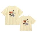 【ポイント5倍! 5/16 09:59迄】\ 天王寺動物園 コラボ/ 半袖Tシャツ 「アイボリー(レッサーパンダとアライグマ)」 ◆ レディースM〜L ◆ ◇ ...