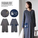 【ピーナッツ/PEANUTS】産前 産後 兼用 マタニティサイズ 長袖 2WAY ワンピース パジャマ 「スヌーピー」◆ M-L / L-LL ◆ ◇ 春 秋 ...