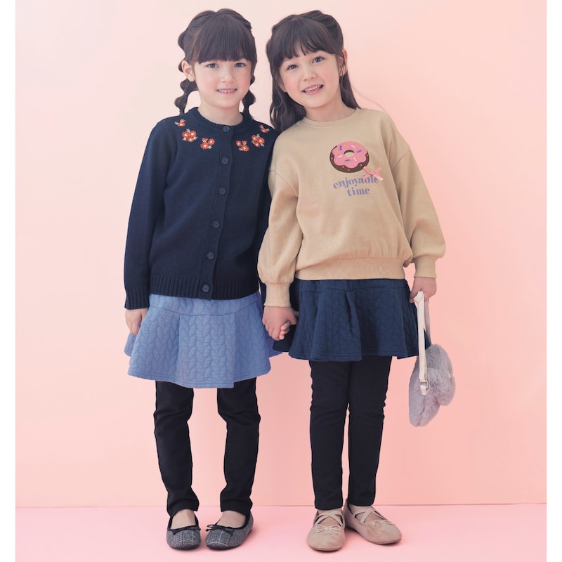 ベルメゾン ケーブル柄 ニットキルト スカッツ ◆ 150 160 ◆ ◇ 子ども 子供 キッズ KIDS 子ども服 キッズ服 服 ボトム ボトムス パンツ スカート付きパンツ スカッツ ◇